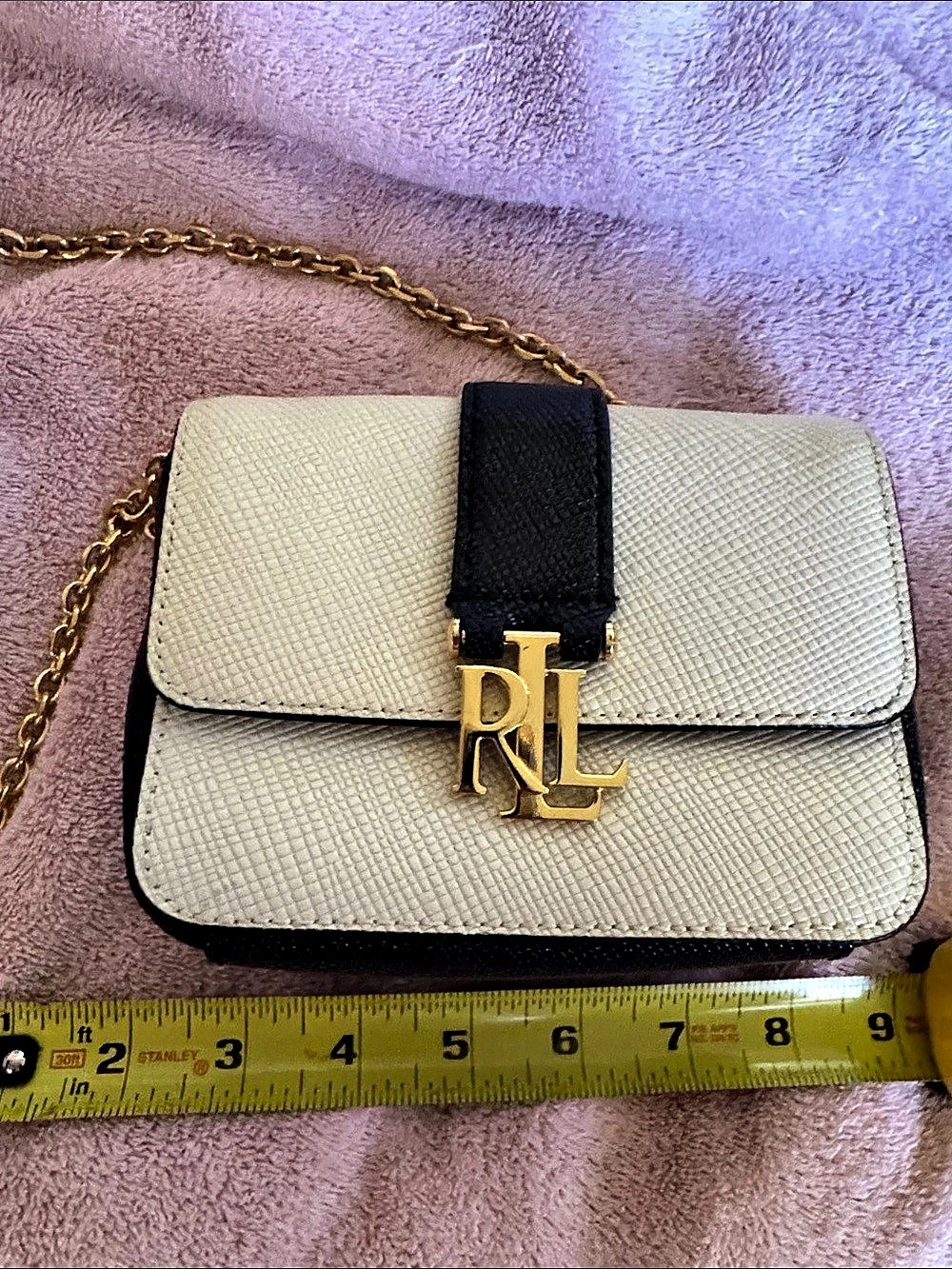 Ralph Lauren Crossbody Bag in White & Black Like New